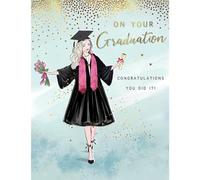 Piccadilly Greetings Carte de félicitations pour femme Inscription On your Graduation 20,3 x 15,2 cm