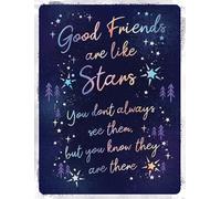 Piccadilly Greetings Carte de Noël moderne « Good Friends are like stars » - 20,3 x 15,2 cm