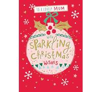 Piccadilly Greetings Carte de Noël moderne pour maman, Noël étincelant - 17,8 x 12,7 cm