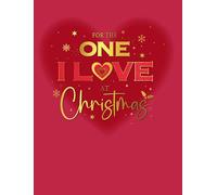 Piccadilly Greetings Carte de Noël pour la personne que j'aime - Carte de Noël pour celui que j'aime - Motif romantique cœur rouge et feuille d'or - 20,3 x 15,2 cm