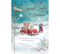 Piccadilly Greetings Carte de Noël pour un couple de voitures très spécial - 22,9 x 15,2 cm