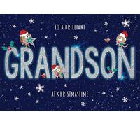 Piccadilly Greetings Carte de Noël « To a Brilliant Grandson Bear » - 22,9 x 15,2 cm
