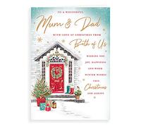 Piccadilly Greetings Carte de Noël traditionnelle Mum & Dad From Both of US 25,4 x 17,8 cm