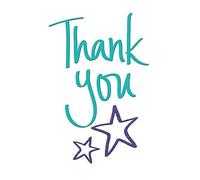 Piccadilly Greetings Carte de remerciement moderne 20,3 x 15,2 cm, blanc, bleu, violet