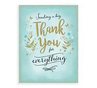 Piccadilly Greetings Carte de remerciement moderne Turquoise 20,3 x 15,2 cm