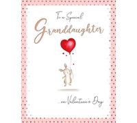 Piccadilly Greetings Carte de Saint-Valentin avec cœur de lapin Inscription To a Special Granddaughter 20,3 x 15,2 cm