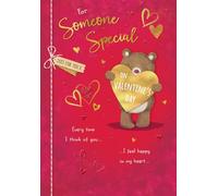 Piccadilly Greetings Carte de Saint-Valentin avec inscription « Someone Special » en forme d'ours en forme de cœur - 22,9 x 15,2 cm