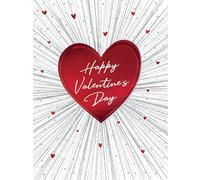 Piccadilly Greetings Carte de Saint Valentin, cœur Happy Valentines Day - 20,3 x 15,2 cm