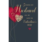 Piccadilly Greetings Carte de Saint-Valentin « Sending My Husband All My Love » - 22,9 x 15,2 cm
