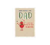 Piccadilly Greetings Carte humoristique pour la fête des pères « Dad I Love You from My Head to Ma-Toes » - 17,8 x 12,7 cm