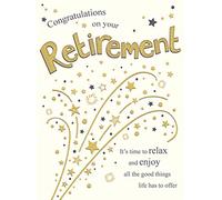 Piccadilly Greetings Grande carte traditionnelle pour retraite 30,5 x 22,9 cm