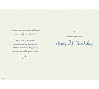 Piccadilly Greetings Group Ltd Goldmakr Carte d'anniversaire 21 ans pour homme Motif bouteille de bière, lunettes de soleil et iPod 22,9 x 15,9 cm