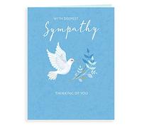 Piccadilly Greetings Group Ltd Koko Designs K70073 Carte de condoléances contemporaine Blanc 20,3 x 15,2 cm