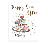 Piccadilly Greetings Koko Designs K70037 Carte de mariage contemporaine Inscription Happy Ever After 20,3 x 15,2 cm