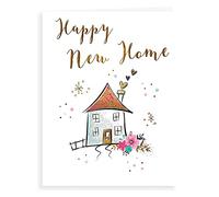 Piccadilly Greetings Koko Designs K70041 Carte de luxe contemporaine Happy New Home Blanc 20,3 x 15,2 cm