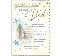 Piccadilly Greetings Piccadilly Greetings Carte d'anniversaire traditionnelle pour papa - 22,9 x 15,2 cm, vert