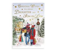 Piccadilly Greetings Regal Publishing C85386 Carte de Noël traditionnelle pour beau-fils et beau-fils Multicolore 22,9 x 15,2 cm