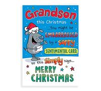 Piccadilly Greetings Regal Publishing C85414 Carte de Noël humoristique pour petit-fils 22,9 x 15,2 cm
