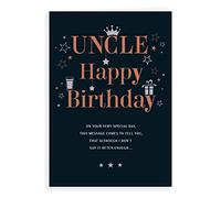 Piccadilly Greetings Regal Publishing Carte d'anniversaire classique pour oncle 22,9 x 15,2 cm