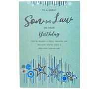 Piccadilly Greetings Regal Publishing Carte d'anniversaire moderne pour beau-fils 22,9 x 15,2 cm