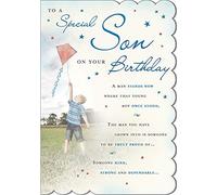 Piccadilly Greetings Regal Publishing Carte d'anniversaire pour fils Beige 22,9 x 15,2 cm