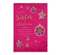 Piccadilly Greetings Regal Publishing Carte de Noël moderne pour sœur 22,9 x 15,2 cm