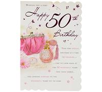 Piccadilly Greetings Superbe carte d'anniversaire 50 ans avec inscription « Very Happy Happy »