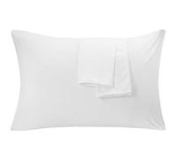 PiccoCasa 2pcs Taies d'oreiller en Microfibre Brossée Double Fermeture Enveloppe Résistantes aux Plis Blanc 51 x 66 cm