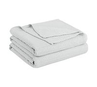 PICCOCASA Couverture Respirant Refroidisement Bambou Toutes Saisons pour Chaud Dormeurs Doux Léger pour Lit Canapé Mince Été Gris Clair Super King 230x275cm