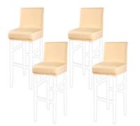 PICCOCASA Housse de Chaise de Bar Chaise Haute Tabouret Dossier Protecteur pour Salle à Manger Extensible Bande Elastique Champagne 4pcs