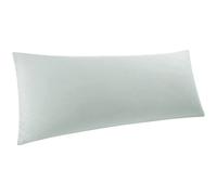 PiccoCasa Housse de coussin 100 % microfibre avec fermeture éclair 50 x 160 cm - Long coussin de grossesse - Gris clair