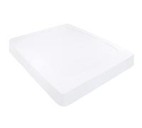 PiccoCasa Housse de sommier tapissier en Tissu Extensible Enveloppant Autour des 4 côtés sans Plis, pour la Maison, Housse de Matelas élastique pour Matelas jusqu'à 35,6 cm, Blanc, très Grand lit