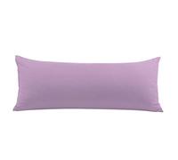 PiccoCasa Taie de Traversin Housse de Traversin Taie d'oreiller Fermeture éclair en Microfibre Brossée Lavande 51cmx140cm