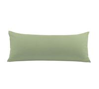 PiccoCasa Taie de Traversin Housse de Traversin Taie d'oreiller Fermeture éclair en Microfibre Brossée Sauge 51cmx140cm