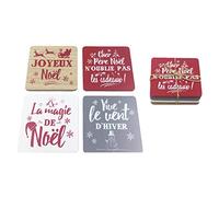 Piccoli Messaggi Lot de 12 Sets de Table Assortis 10 cm