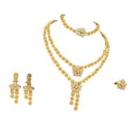 Piceioep 1 ensemble d ' accessoires de bijoux de mariée, collier et boucles d ' oreilles, breloque d ' oreille pour les porteurs de peau sensible, bijoux de mariée à la mode