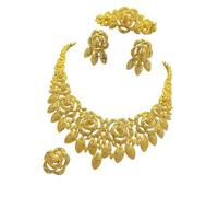 Piceioep 1 ensemble d ' accessoires de bijoux de mariée, collier et boucles d ' oreilles, breloque d ' oreille pour les porteurs de peau sensible, bijoux de mariée à la mode