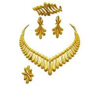 Piceioep 1 ensemble d ' accessoires de bijoux de mariée, collier et boucles d ' oreilles, breloque d ' oreille pour les porteurs de peau sensible, bijoux de mariée à la mode