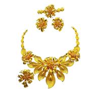 Piceioep 1 ensemble d ' accessoires de bijoux de mariée, collier et boucles d ' oreilles, breloque d ' oreille pour les porteurs de peau sensible, bijoux de mariée à la mode