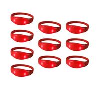 Piceioep 10pcs Bands LED en Silicone pour Les Fêtes Clignotant L'éclairage De Ornement Multicolore Décoration De Poignet pour Les Soirée