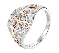 Piceioep Anneaux géométriques robustes en alliage de cuivre avec décorations en zircon pour une utilisation quotidienne à haute fréquence et un confort ergonomique quotidien