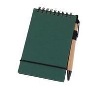 Piceioep Bloc-notes à reliure à double bobine non lignée de 50 feuilles avec fermeture à sangle élastique pour la prise de notes des étudiants, carnet de poche de 3 x 4, 5 pouces