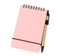 Piceioep Bloc-notes à reliure à double bobine non lignée de 50 feuilles avec fermeture à sangle élastique pour la prise de notes des étudiants, carnet de poche de 3 x 4, 5 pouces