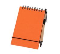 Piceioep Bloc-notes à reliure à double bobine non lignée de 50 feuilles avec fermeture à sangle élastique pour la prise de notes des étudiants, carnet de poche de 3 x 4, 5 pouces