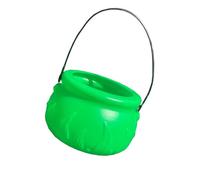 Piceioep Bol à chaudron vert décoratif pour fêtes à thème Leprechaun Seau à bonbons adapté décorations d ' Halloween Bol à friandises en plastique recyclable