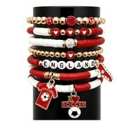 Piceioep Bracelets sur Le thème du Football Faits à la Main avec Un d ' équipe Vibrant, idéaux pour Les et Les Joueurs Bijoux de Football Faits à la Main