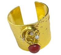 Piceioep Caractéristiques du Visage 3D Manchette Large réglable Bijoux à Main Moderne Minimaliste Large Manchette Moderne Minimaliste