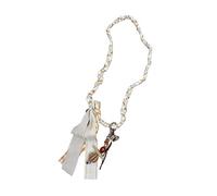 Piceioep Chaîne de pull longue en Dopamine colorée, collier de longueur réglable pour le bureau ou le w nd, collier de déclaration géométrique en acrylique