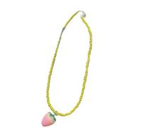 Piceioep Collier empilable sur le thème des fruits - Perles de verre brillantes - Chaîne légère à superposer - Bijoux quotidiens - Cadeau coloré empilable, taille unique, Comme décrit, Comme décrit.