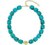 Piceioep Collier en résine de perles multicolores, chaîne de cou à longueur réglable pour les fêtes et les tenues décontractées, chaîne de clavicule à la mode